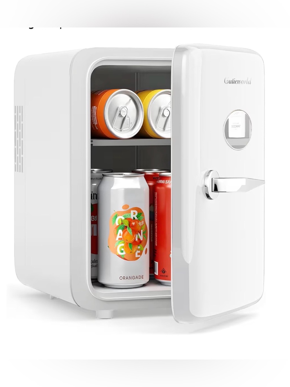 White Mini Refrigerator for Women - Portable Compact Cooler